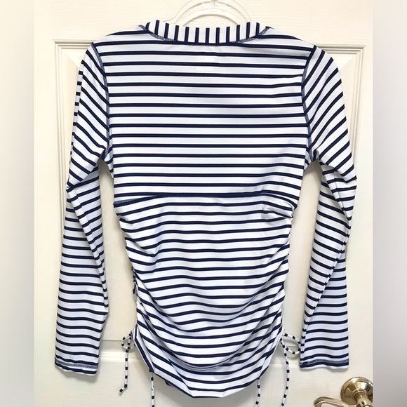 Cabana Life Embroidered Ruched Rash Guard - Picture 12 of 16